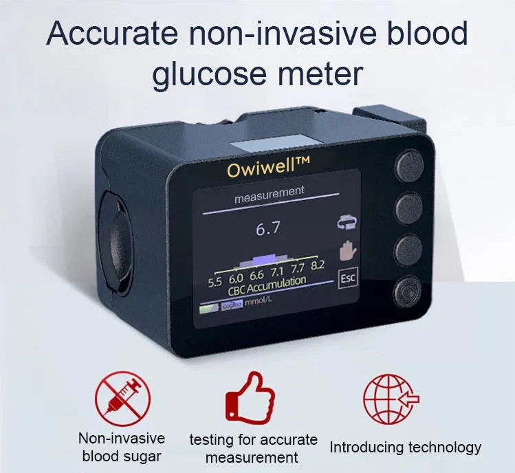 Advanced Non-Invasive Glucose Monitor 📊 Instant Blood Sugar Readings Without Finger Pricks 🩸❌
