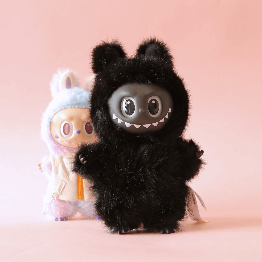 Bubu With Multicolor Fur-Squishy vinyl plush toy – perfect for stress relief!