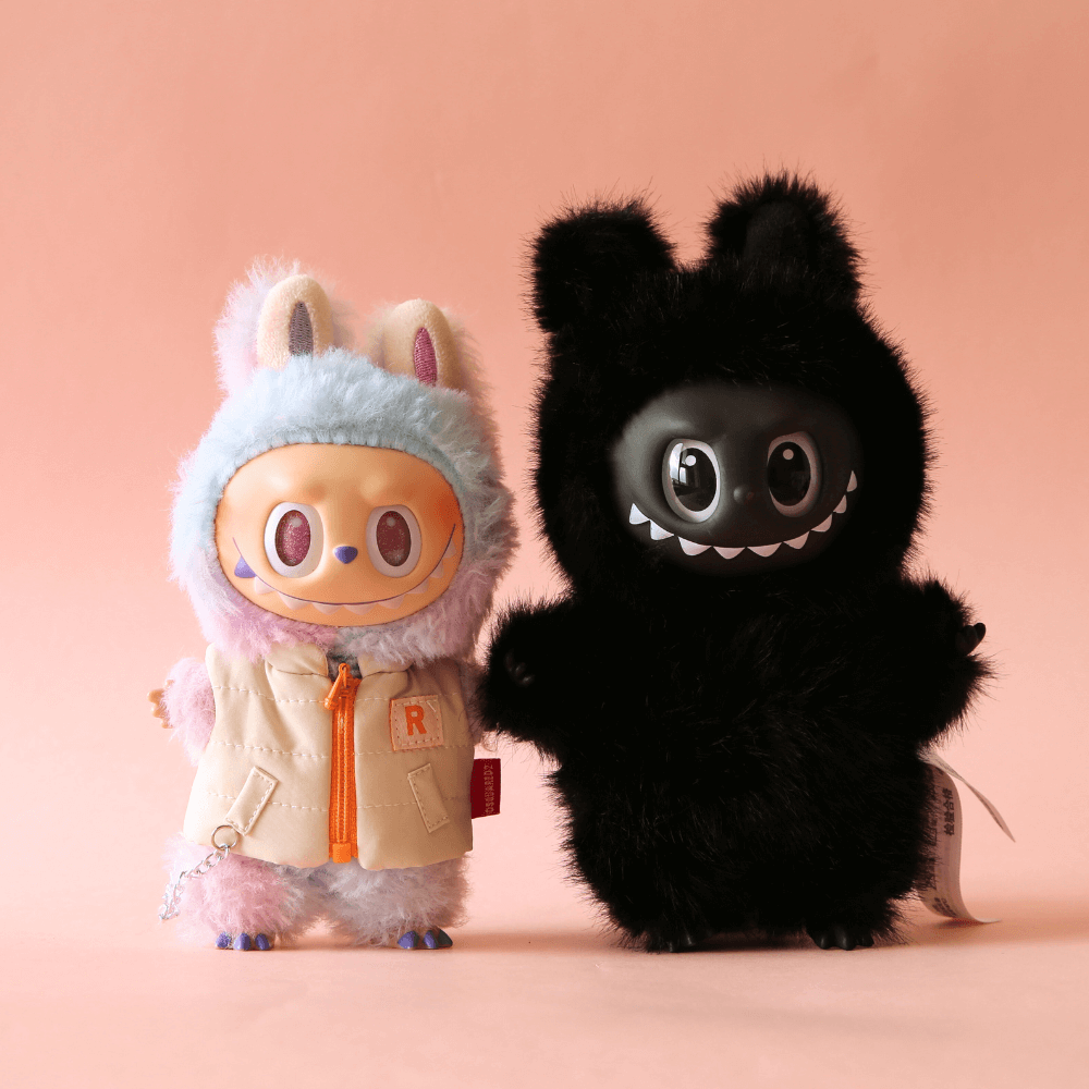 Bubu With Multicolor Fur-Squishy vinyl plush toy – perfect for stress relief!