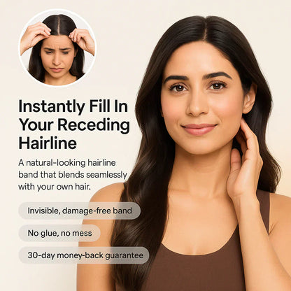 Say Goodbye to Receding Hairlines Restore Your Natural Hairline in Minutes — No Glue, No Damage
