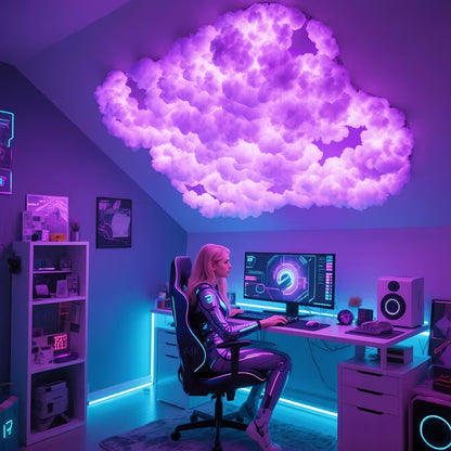 DIY "Thundercloud" lighting with LED and USB power supply🌈☁️